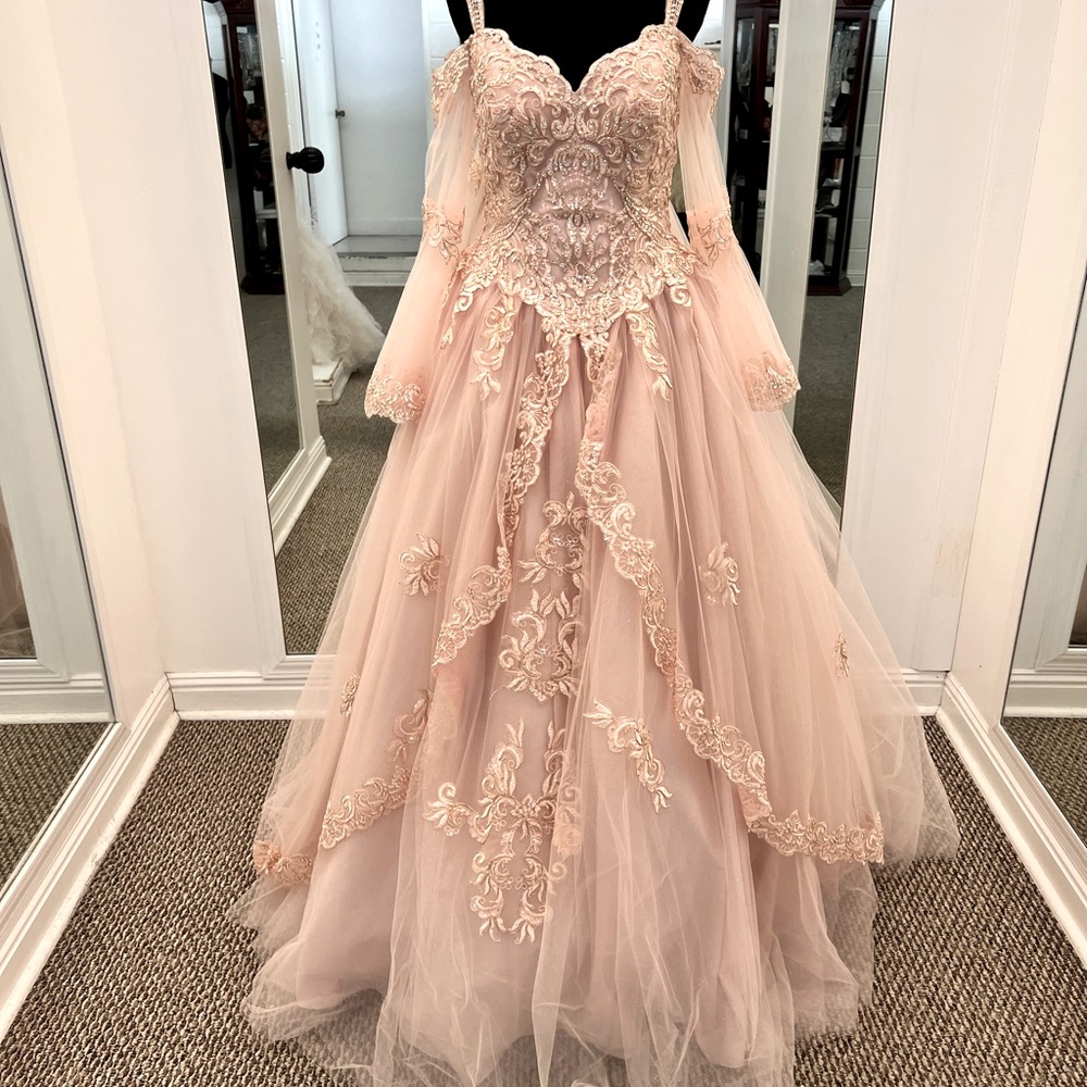 Quinceanera Gown by Abby Paris #94084 Blush Size 8